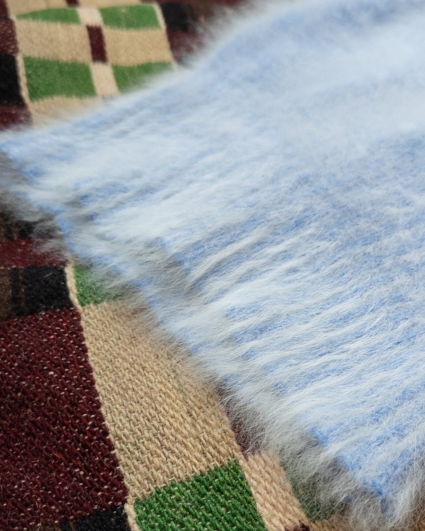 40s Cropped Fluffy Periwinkle Angora Sweater