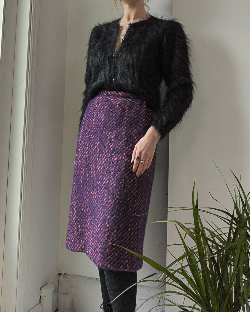 60s Mohair Tweed Skirt Neurotica Vintage