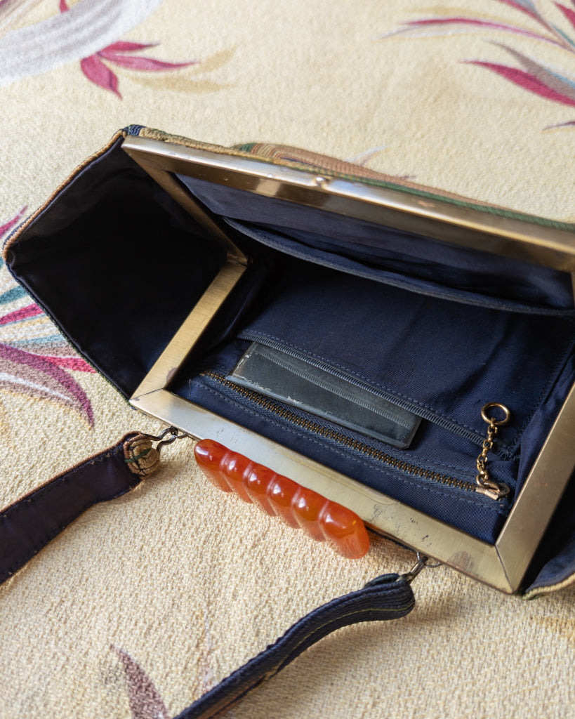 Rare 40s Rainbow Cordé Purse