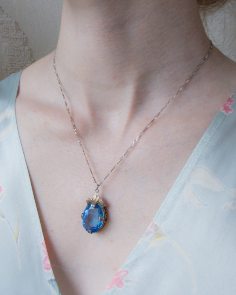 Bohemian sales glass necklace