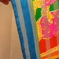 80s YSL Oversize Novelty Print Neon Circus Silk Scarf