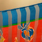 80s YSL Oversize Novelty Print Neon Circus Silk Scarf