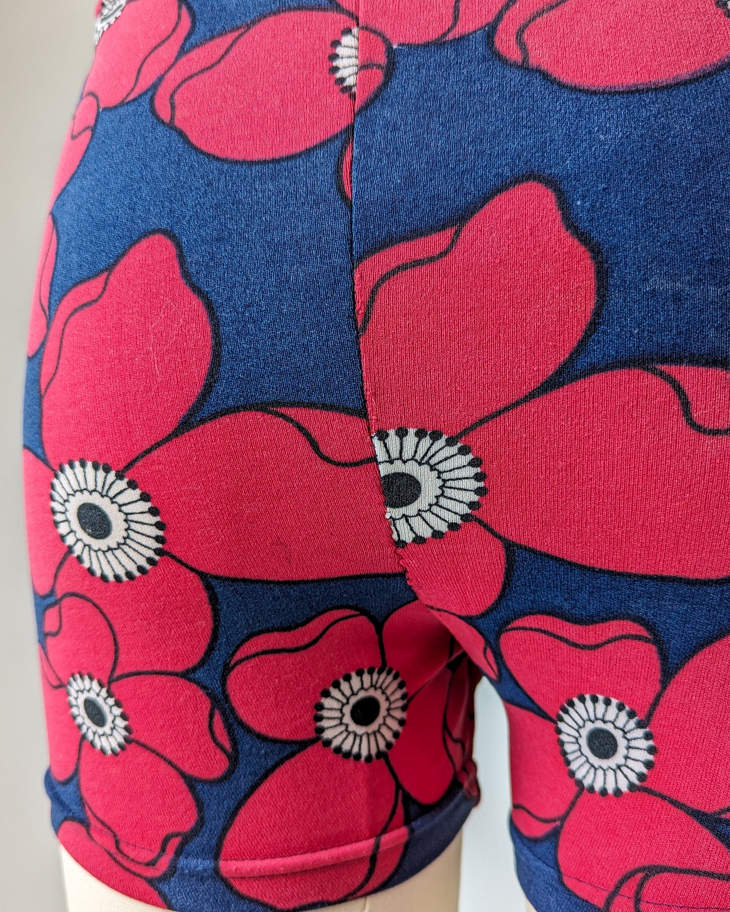 70s Poppy Print Swim Shorts / S