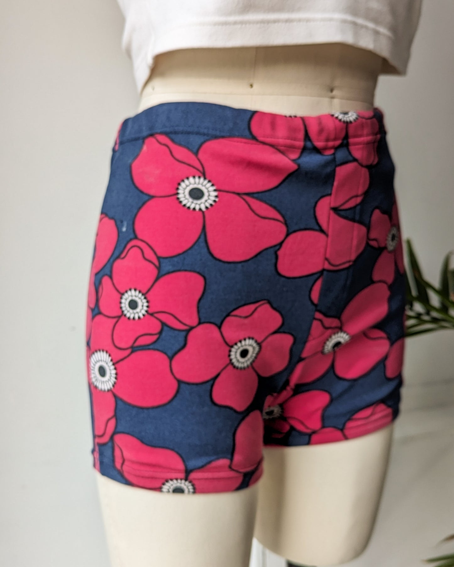 70s Poppy Print Swim Shorts / S