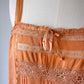 *20s Apricot Silk Slip Dress / S