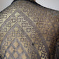 20s Assuit Gold Metal & Black Net Open Evening Jacket / S-M