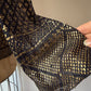 20s Assuit Gold Metal & Black Net Open Evening Jacket / S-M