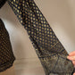 20s Assuit Gold Metal & Black Net Open Evening Jacket / S-M