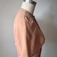 30s Embroidered Zip Front Crop Blouse / XS