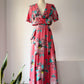 40s Seersucker Dressing Gown / L