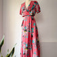 40s Seersucker Dressing Gown / L