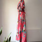 40s Seersucker Dressing Gown / L