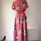 40s Seersucker Dressing Gown / L