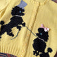 Rare 50s Novelty Poodle Sweater | M