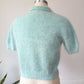 50s Blue French Angora Sweater | M