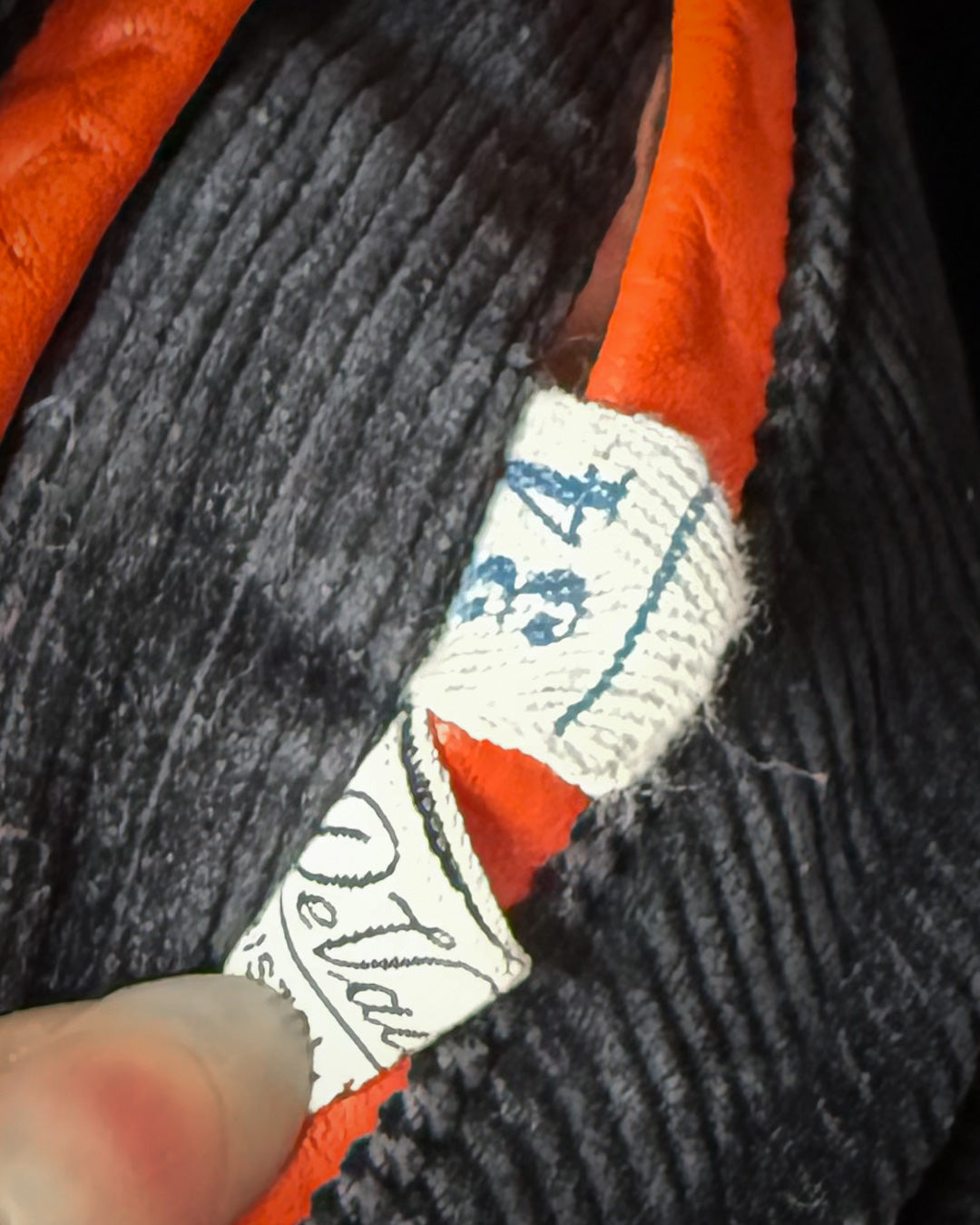 50s Black & Orange Corduroy Jacket / M
