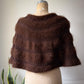 50s Chocolate Brown Angora Knit Shrug / S-M