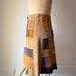 70s Colorful Patchwork Suede Mini Skirt / XS