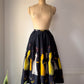 50s Hitchhiking Ladies Novelty Cotton Skirt / XS