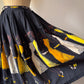50s Hitchhiking Ladies Novelty Cotton Skirt / XS
