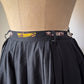 50s Hitchhiking Ladies Novelty Cotton Skirt / XS
