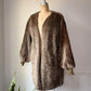 50s Mohair Wool Balloon Sleeve Military Liner Jacket / OSFM