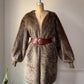 50s Mohair Wool Balloon Sleeve Military Liner Jacket / OSFM