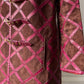 60s Purple & Brown Suede Leather Lettice Laced Shoulder Jacket / S