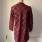 60s Purple & Brown Suede Leather Lettice Laced Shoulder Jacket / S