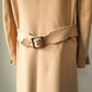 60s Courrèges Tan Wool Trench Coat / S-M