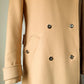60s Courrèges Tan Wool Trench Coat / S-M