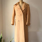 60s Courrèges Tan Wool Trench Coat / S-M