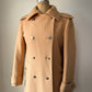 60s Courrèges Tan Wool Trench Coat / S-M