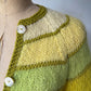 60s Autumnal Rainbow Mohair Cardigan / S
