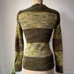60s Green Space Dye Knit Sweater / S