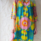 60s Vanity Fair Psychedelic Lounge Dress / S-M