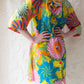 60s Vanity Fair Psychedelic Lounge Dress / S-M