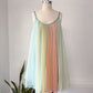 60s Vanity Fair Pastel Rainbow Chiffon Nightgown / S