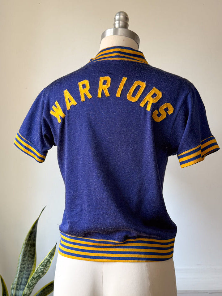 60s Warriors Durene Zip Jersey | S