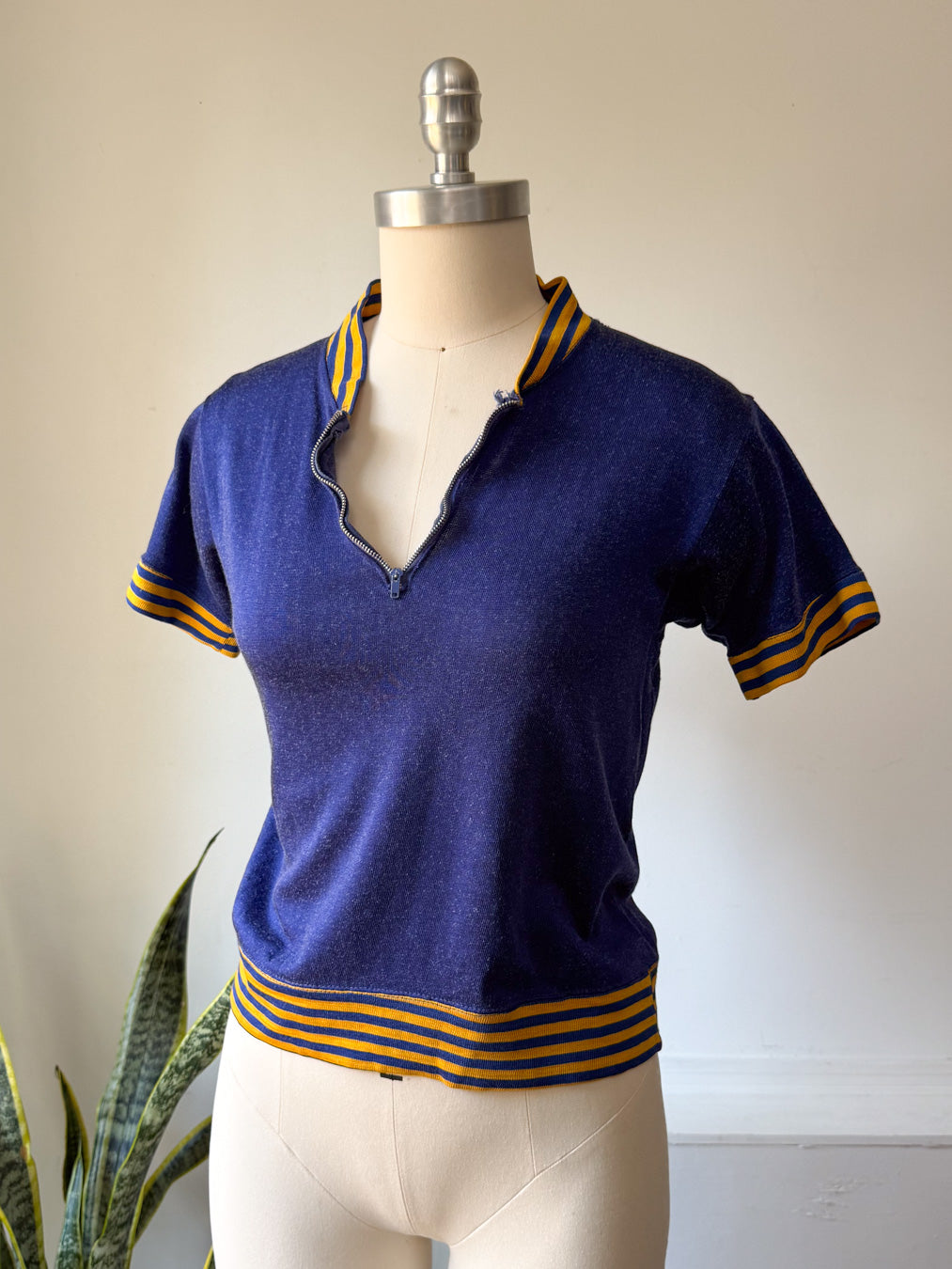 60s Warriors Durene Zip Jersey | S