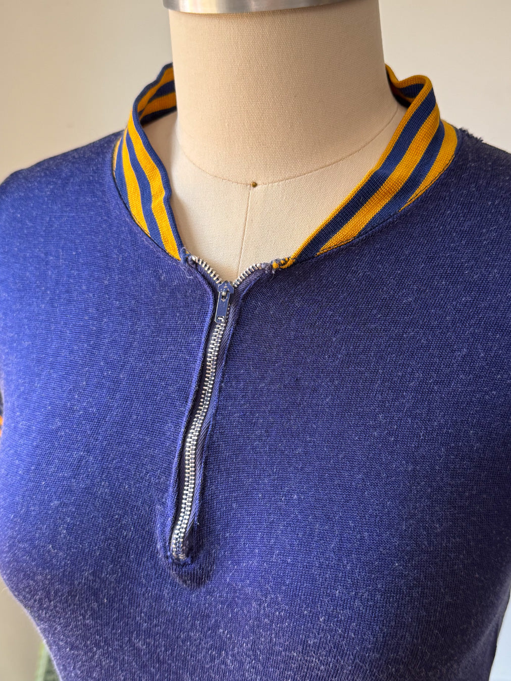 60s Warriors Durene Zip Jersey | S