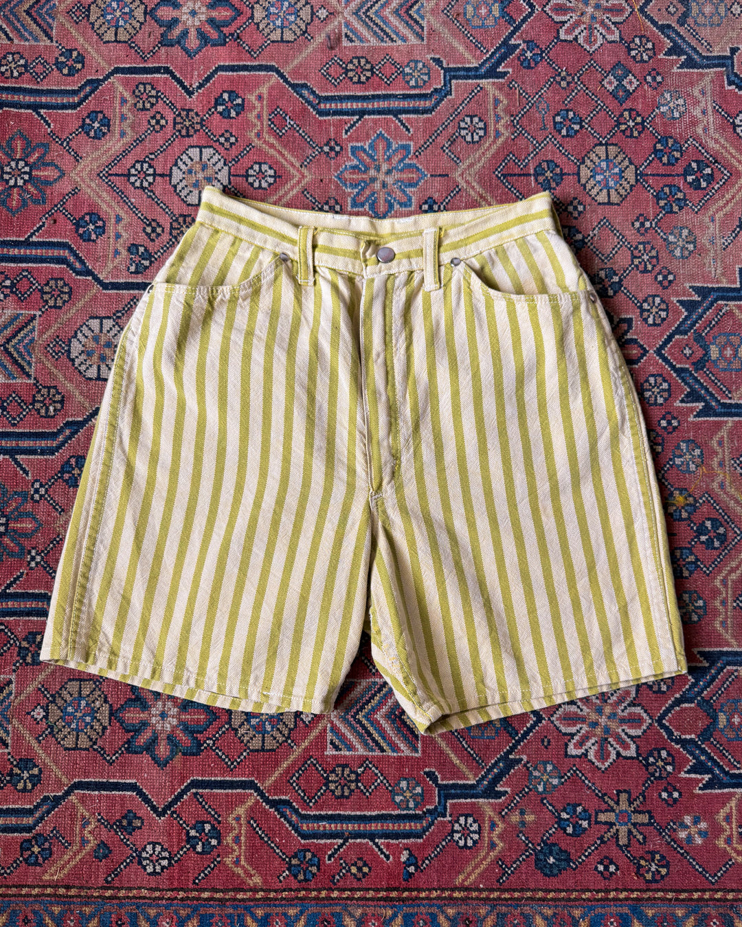 60s Wrangler Striped Denim Shorts / S