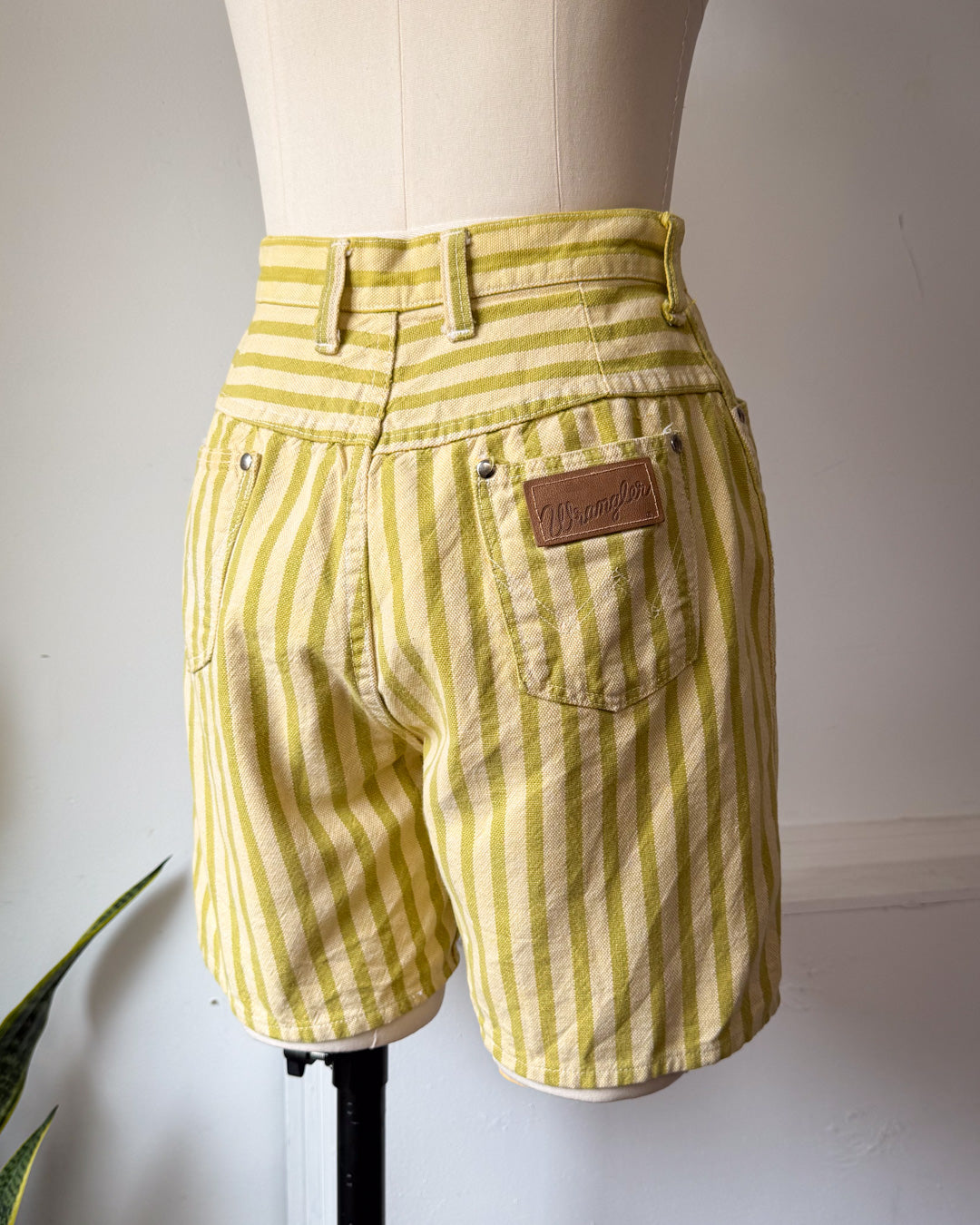 60s Wrangler Striped Denim Shorts / S