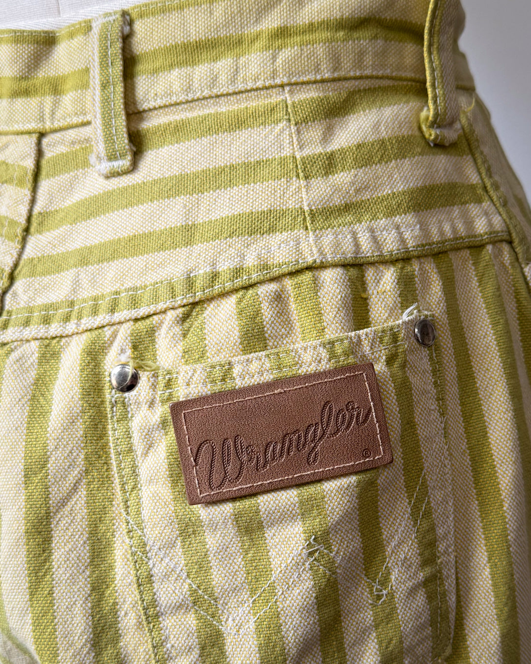 60s Wrangler Striped Denim Shorts / S