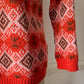 60s Colorful Soft Knit Cardigan / S