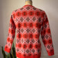 60s Colorful Soft Knit Cardigan / S