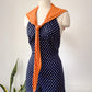 70s Polka Dot Romper / S