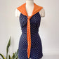 70s Polka Dot Romper / S