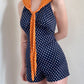 70s Polka Dot Romper / S