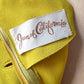 60s Acidic Yellow Pleated Dress / S